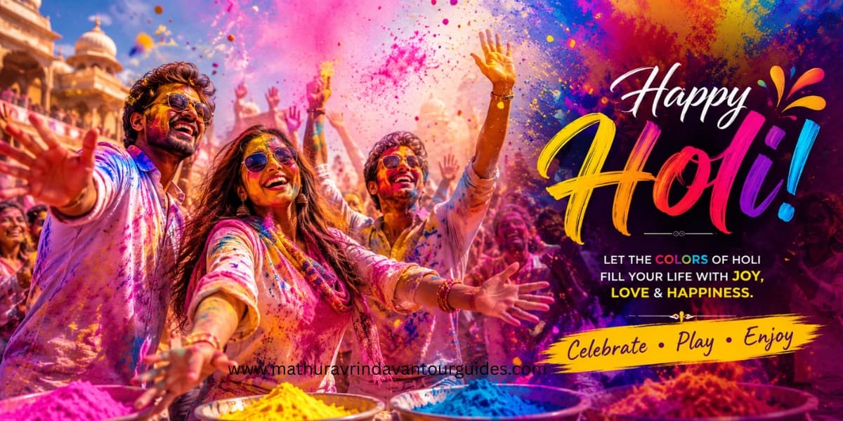 Holi celebration in Vrindavan 2027 — colours, kirtan and joy