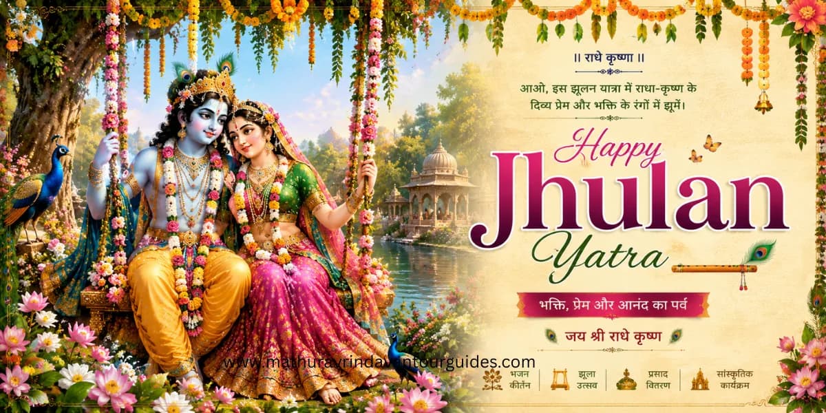 Jhulan Yatra swing festival at Banke Bihari Temple Vrindavan 2026