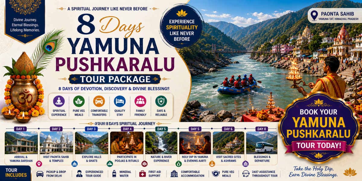8 Day Yamuna Pushkaralu Darshan Tour Package