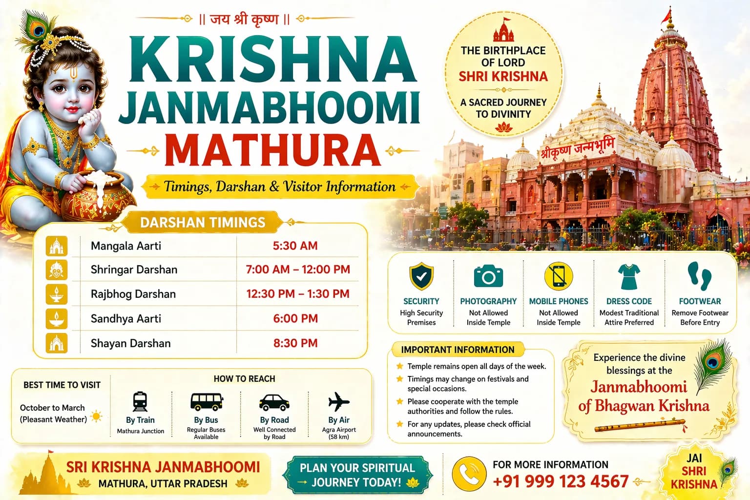 Shri Krishna Janmabhoomi timings