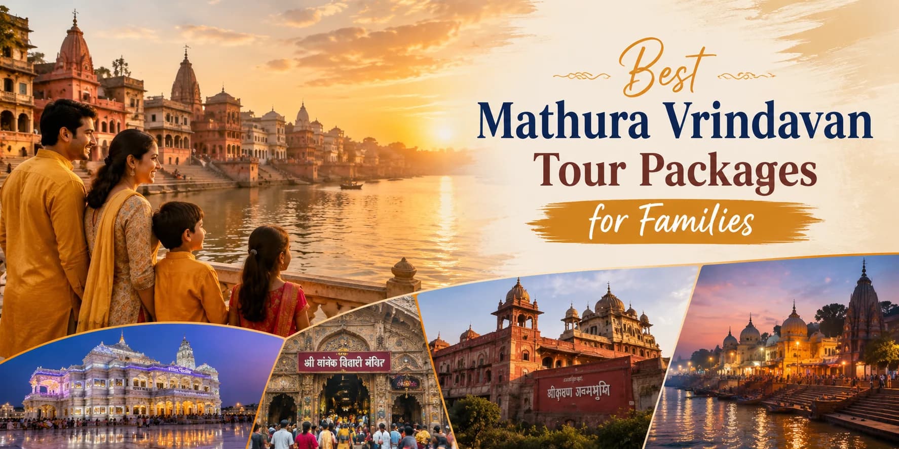Best Mathura Vrindavan tour packages for families travel banner image