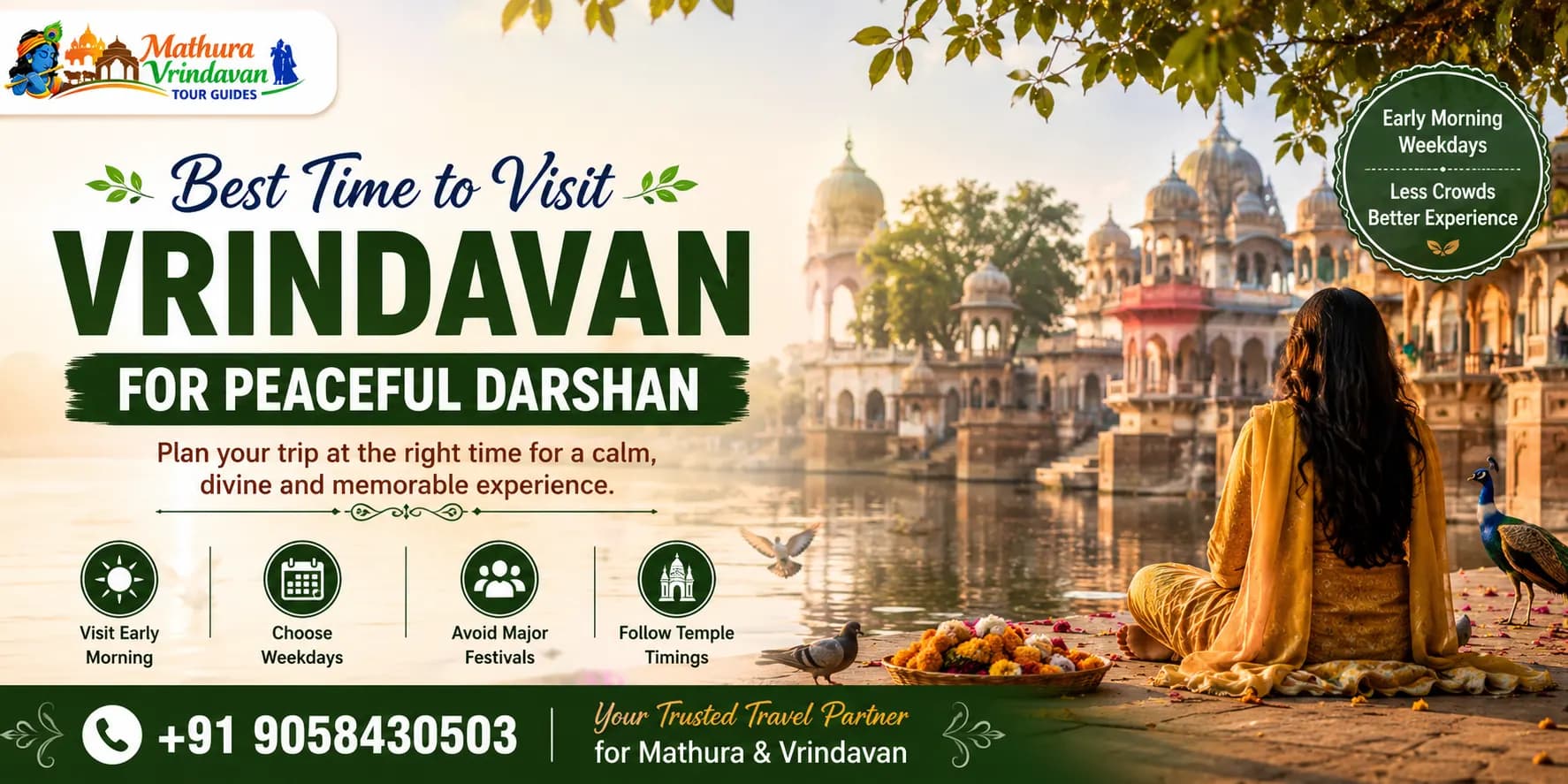 Best time to visit Vrindavan for peaceful darshan at Banke Bihari Temple, Vrindavan