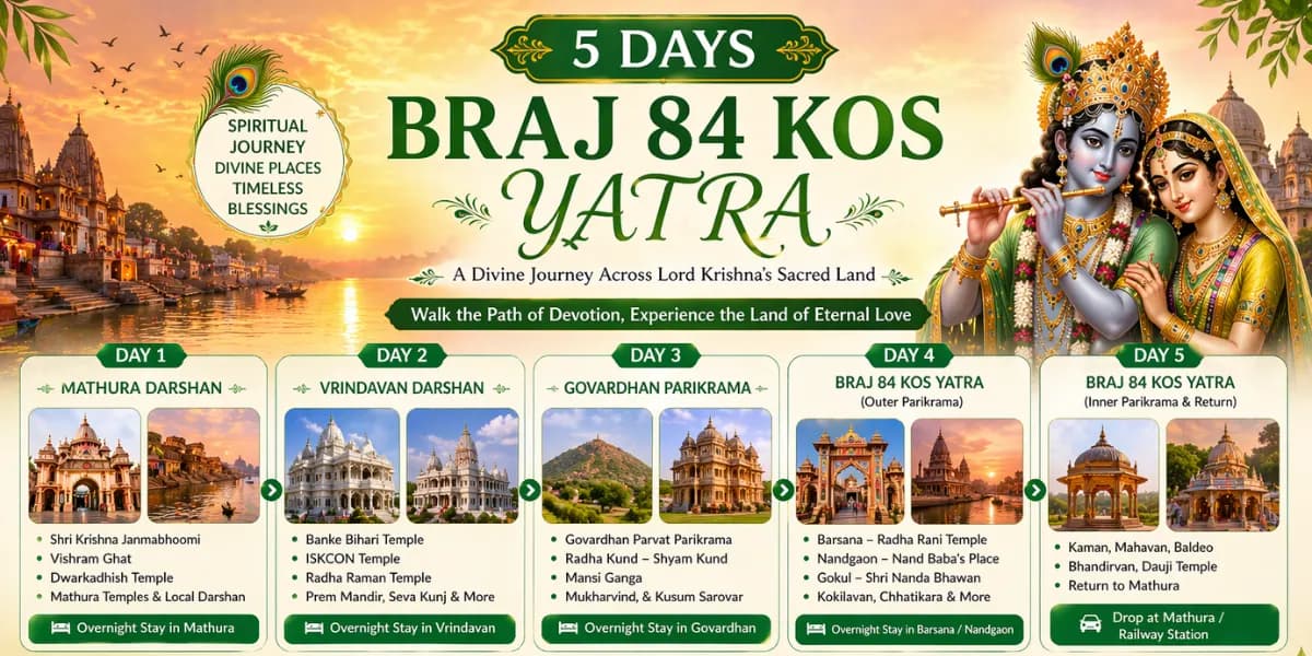 Braj 84 Kos Yatra tour package complete information